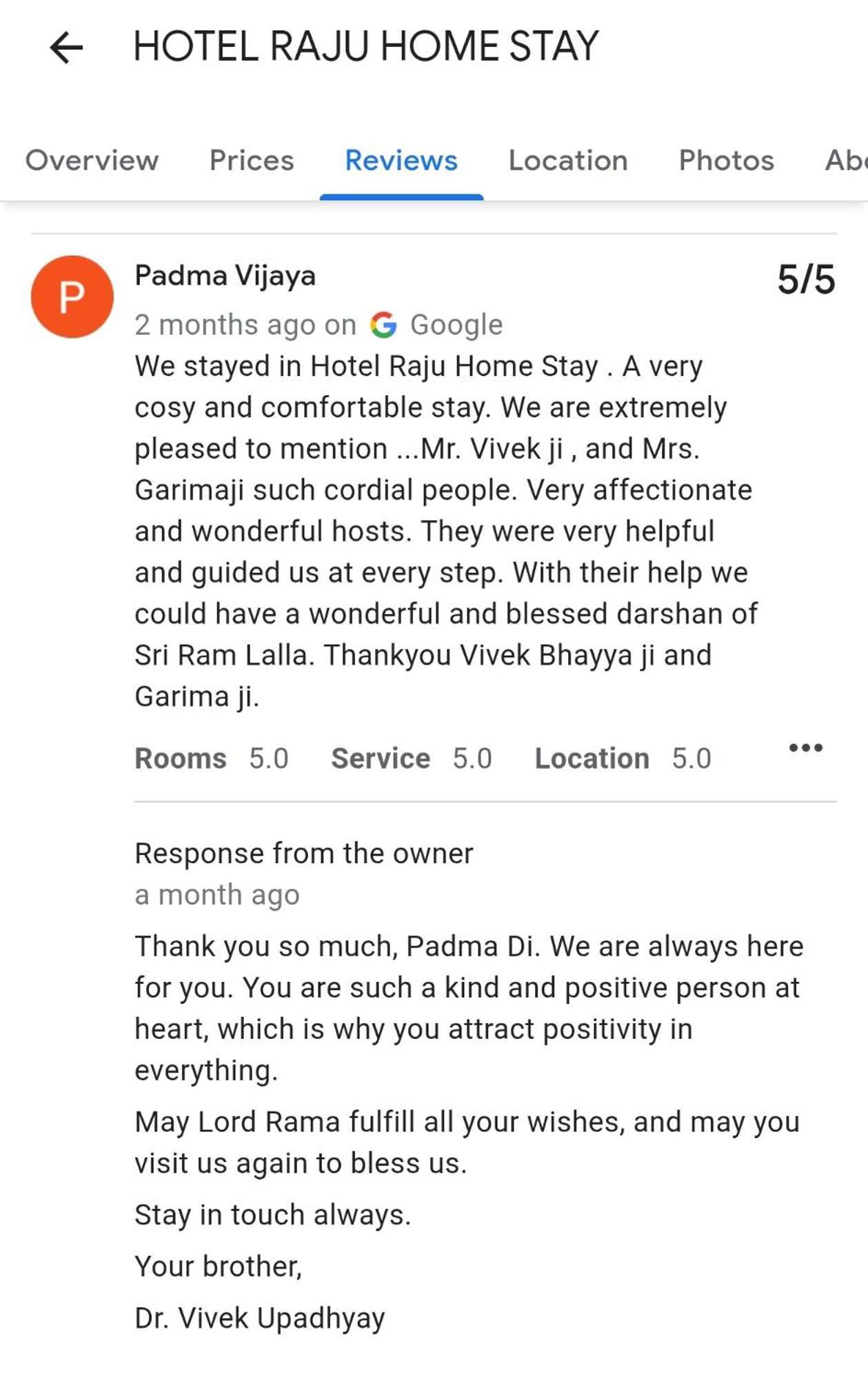 Raju 150 Meters From Shree Ram Janmbhoomi Temple 200 Meters From Dham Railway Station Homestay *